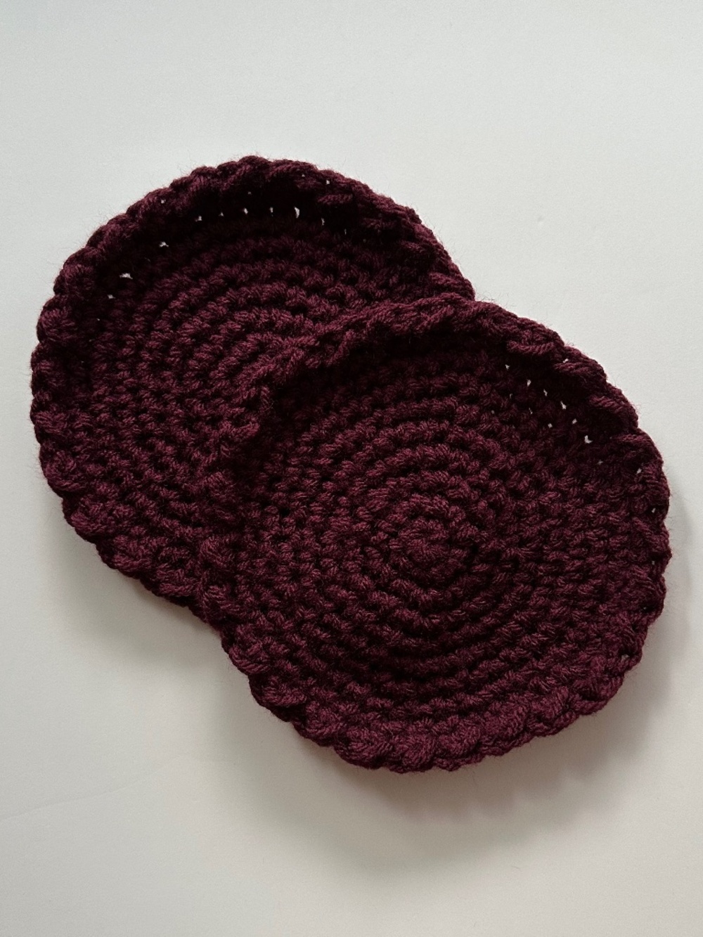 2 Handmade Crochet Coasters